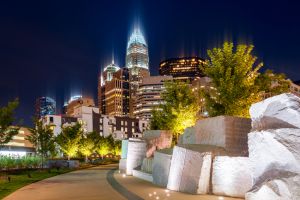 Night, Romare Bearden Park, Charlotte, North Carolina