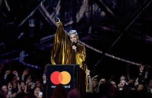 Pink performs at the Brits Live Show 2019