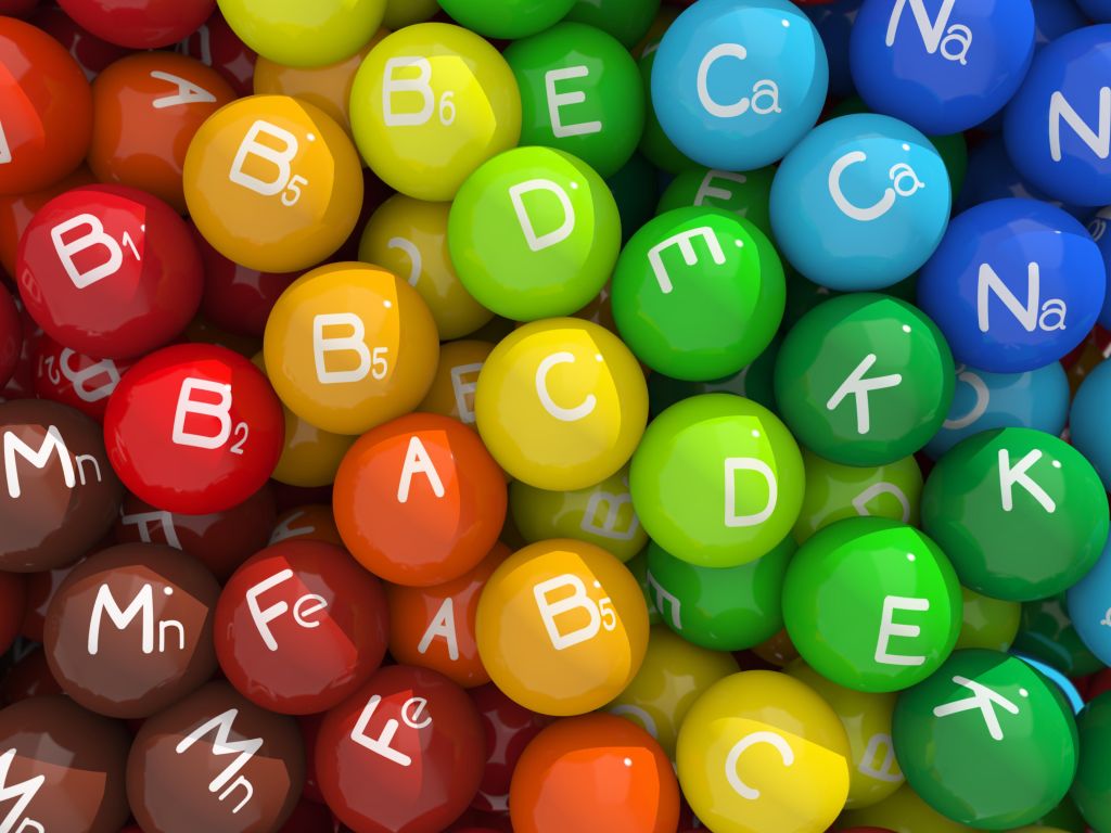 Colorful capsules with vitamins and minerals