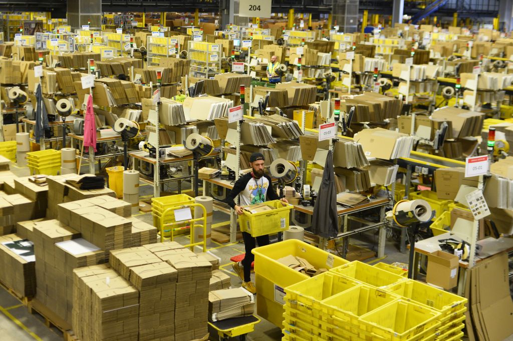 Inside the Amazon UK warehouse on Black Friday