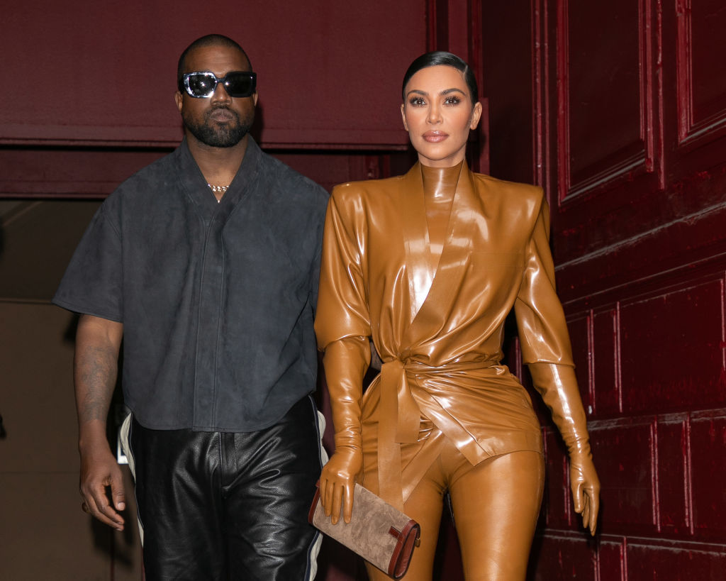Kanye West & Kim Kardashian Leave K.West's Sunday Service At Theatre Des Bouffes Du Nord - Paris Fashion Week Womenswear Fall/Winter 2020/2021