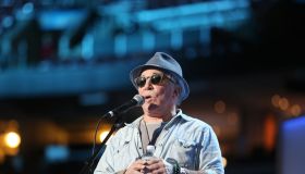 (072416 Philadelphia, PA) Singer Paul Simon does a sound check as preparations underway for the start of the Democratic National Convention at the Wells Fargo Center in Philadelphia on Sunday, July 24, 2016. Staff Photo by Nancy Lane