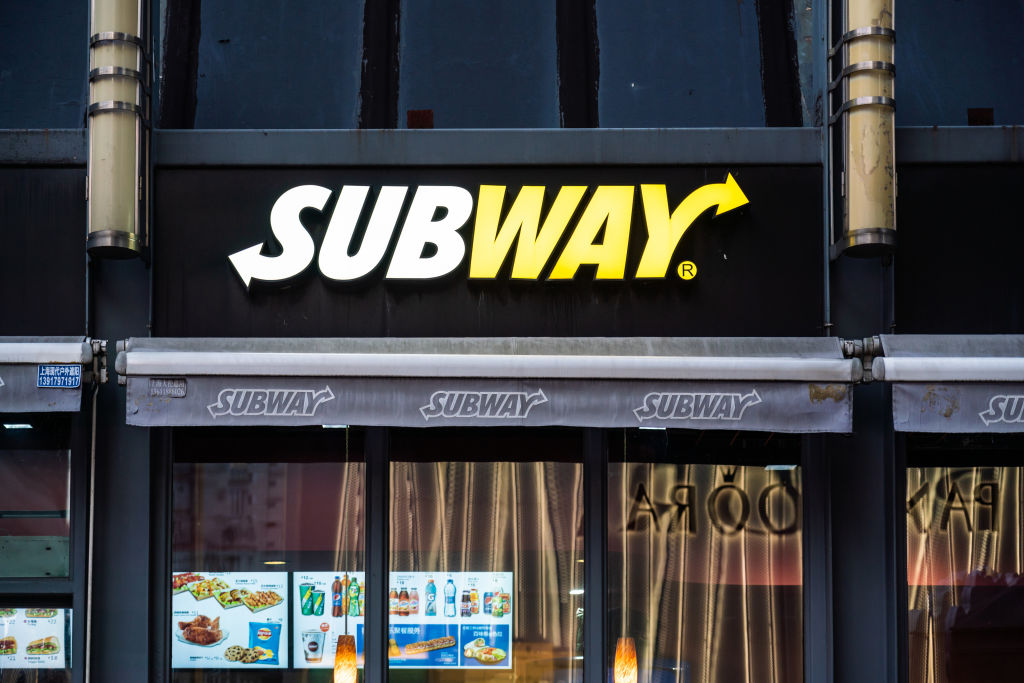 An American fast food restaurant franchise Subway store and...