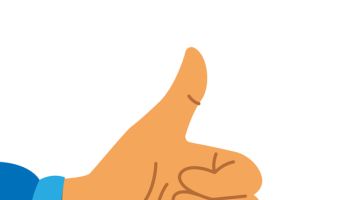 Thumbs Up and Like Button Icon Flat Design.