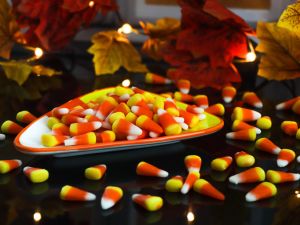Candy Corn Autumn Scene