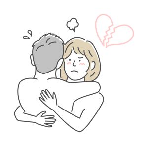 Embraces loving couple vector illustration | angry, upset