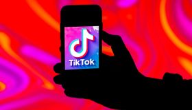 In this photo illustration, the TikTok logo is seen...