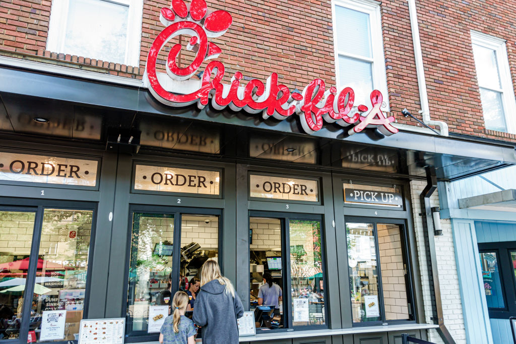 Athens, Georgia, Chick-fil-A restaurant, fast food walk up window