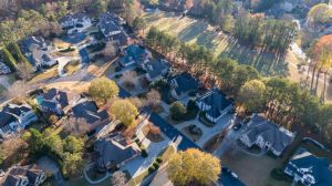 PAnormaic view of a subdivison during fall