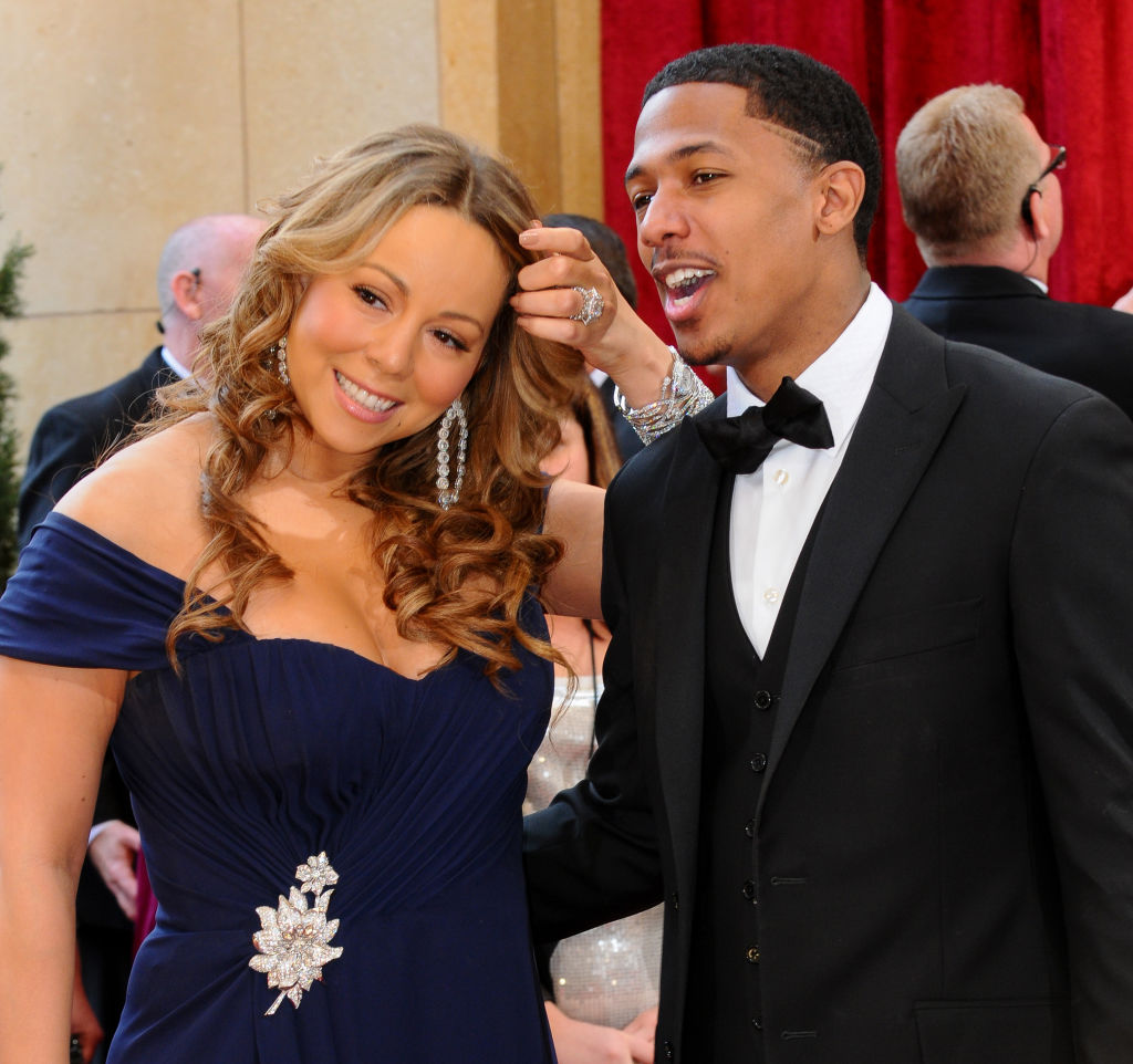Singers Mariah Carey And Nick Cannon At Academy Awards